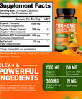 Built Nature Turmeric Curcumin 1965Mg With Ginger & Bioperine Black Pepper Extract - High Absorption 95% Curcuminoids For Joint & Antioxidant Support - Non-Gmo, Gluten-Free, Vegan - 120 Herbal Supplement Capsules