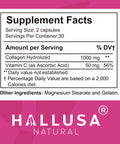 Hallusa Natural C lageno Hidrolizado - Pastillas De Col geno - Piel, Arrugas Y Antienvejecimiento Fortalecimiento Del Cabello Y U as Dolor En Articulaciones Collagen Hydrolized Plus Vitamin C 1000 Mg 60 Cap