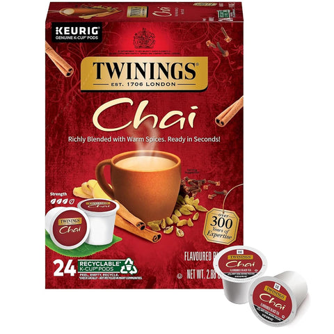 Twinings Sleep Herbal Tea K-Cup Pods for Keurig, 24 CT Box (Pack of 1) | Formerly Nightly Calm, Relaxing Camomile, Spearmint & Lemongrass, Caffeine-Free, For Single-Serve Brewers, Enjoy Hot or Iced