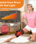 Edifolly Cordless Knee Heating Pad Knee Massager With Heat And Vibration Rechargeable Heated Knee Brace With 3 Heat Levels And 3 Massage Modes