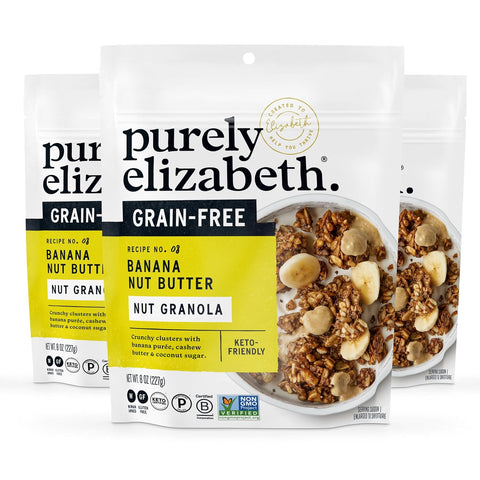 Purely Elizabeth, Granola Vanilla Almond Butter MCT Grain Free, 8 Ounce