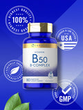 Carlyle Vitamin B50 Complex | 180 Caplets | Vegetarian, Non-Gmo, Gluten Free
