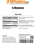 BulkSupplements D-Mannose Powder - D-Mannose Supplement for Urinary Tract Support - Unflavored, - 2000mg , 125 Servings (250 Grams - 8.8 oz)
