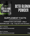 Beta Alanine Powder 250g by Freak Athletics - Premium Beta Alanine Supplement for Strength & Endurance - Suitable for Men & Women - UK Made