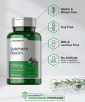 Butchers Broom Capsules 1250mg | 120 Count | Max Potency | Non-GMO, Gluten Free | Traditional Herb Root Extract Supplement | by Horbaach
