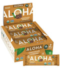 Aloha Organic Plant Based Protein Bars Chocolate Chip Cookie Dough, 1.98 Oz,(Pack of 12)