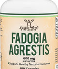 Fadogia Agrestis 600mg Per Serving 180 Capsules Powerful Extract to Support Healthy Testosterone Levels and Athletic Performance Manufactured and Tested in The USA by Double Wood Supplements
