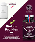 Laboratoires Nutrimea Organic Beard & Hair Growth Complex - with Biotin Selenium Zinc & Pumpkin Seeds - Against Hair Loss and Baldness - Promotes Beard Growth - Nutrimea - Made in France