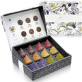 Teabloom Organic Black Forest Pyramid Tea Presentation Box 12 Assorted Black Tea Blends USDA Organic Whole-Leaf Pyramid Tea Sachets