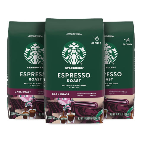 Starbucks Ground Coffee, Dark Roast Hot or Iced Coffee, French Roast, 28 oz