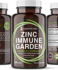Chelated Zinc 50Mg Immune Garden Vitamin C 800Mg Zinc Supplements Echinacea 600Mg Per Tablet - Immunity + Skin + Reproductive Health Minerals - Zinc Chelate Immune Booster For Kids & Adults