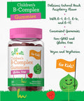 Carlyle Kids B Complex Gummies | 90 Count | Peach Raspberry Flavor | Non-GMO Gluten & Vegan Supplement | Lil' Sprouts