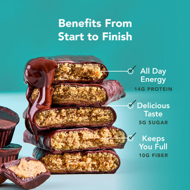 ALOHA Organic Plant Based Protein Bars - Almond Butter Cup - 12 Bars Vegan Low Sugar Gluten-Free Paleo Low Carb Non-GMO No Stevia No Erythritol