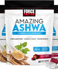 Force Factor Amazing Ashwa for Relief, Memory, Focus, and Immune Support Health, Ashwaganda Supplement with KSM-66 Ashwagan for , 180 Soft Chews