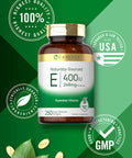 Carlyle Vitamin E 400 Iu | 250 Softgels | Naturally Sourced | Non-Gmo And Gluten Free