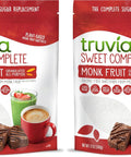 Truvia Monk Fruit Sweetener Packets, 60 Count Box | Monk fruit extract & erythritol; 60 packets; 1 packet = 2 tsp sugar; non-GMO, gluten-free, kosher, plant-based