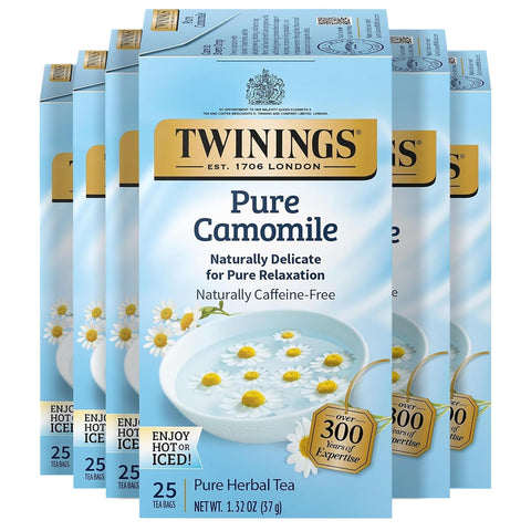 Twinings Lemon & Ginger, Caffeine-Free Herbal Tea Bags, 100 CT Box (1 Pack) | Spicy & Tangy, Ginger, Lemon Peel, Lemongrass, Blackberry Leaves, Soothe Digestion, 100 Foil Lined Individually Wrapped Bags