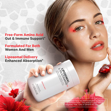 Codeage Liposomal L-Glutamine Capsule Supplement - 1000 mg L-Glutamine per Serving - 3-Month Supply - Liposomal Delivery Vegan Glutamine Pills Non-GMO Gluten- Amino Acid - 180 Capsules