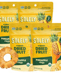 SOLELY - Organic Dried Pineapple Rings (5.5 oz Resealable Bags, Pack of 3) - Real Fresh Fruit - 1 Ingredient - Healthy Snacks for Adults & Kids - Non GMO, Vegan Snacks, Shelf Stable - 3 Bags (16.5 oz)