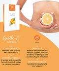 Healthspan Gentle Vitamin C 1,000mg | 120 Tablets | 1,000% NRV | Stomach Friendly Calcium Ascorbate | Immune & Joint Health | Vegan