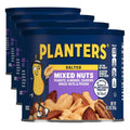 PLANTERS Lightly Salted Mixed Nuts, Plant Based Protein, 10.3 Oz (1 Ct) | Mixed Nuts: Almonds, Cashews, Peanuts, Pecans, Brazil Nuts. Snacks for Adults. Resealable Canister. Party Snack