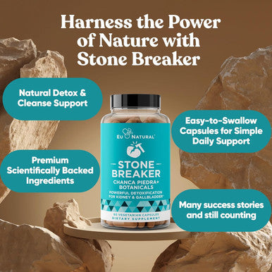 Eu Natural Chanca Piedra Stone Breaker 3-Pack Bundle Natural Dissolver Kidney Cleanse & Gallbladder Supplement Detoxify Urinary Tract Flush Impurities Clear System 180 Capsules