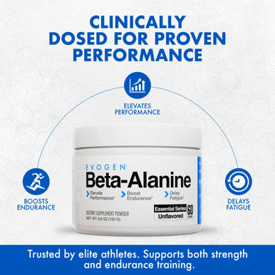 Evogen Beta-Alanine - Performance Enhancer | Boost Endurance Delay Fatigue | Unflavored | 60 Servings
