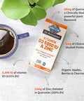 Garden of Life Quercetin Zinc Once Daily Immune Support Supplement With Vitamin D3 For Bone Health Breast Health & Skin Health Dr Formulated - Gluten Free Non Gmo Carbon Neutral 30 Mini Tabs