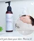 Eva Naturals Anti-Aging Glycolic Acid Cleanser (6 oz) - Acne Treatment and Exfoliating Face Wash to Reduce Wrinkles and Improve Skin's Moisture and Glow - With Alpha Hydroxyl Acid, Aloe and Vitamin E