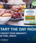 Immune Support Capsules Elderberry with Olive Leaf, Echinacea, Ginger, Chaga & Turmeric Blend - High Potency Immunity Boost Supplement - Immune System Booster Supplement, 120 Veg Capsules
