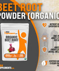 Bulksupplements.Com Organic Beet Root Powder - Beet Powder Organic, Beetroot Supplement - Superfood Supplement, Vegan & Gluten Free - 3500Mg Per Serving, 1Kg (2.2 Lbs) (Pack Of 1)