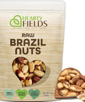 NUT CRAVINGS - Brazil Nuts Roasted & Salted - No Shell, Whole (16oz - 1 LB) Packed Fresh in Resealable Bag - Healthy Protein Food Snack, Food Assortments