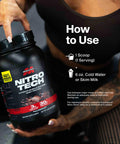 Muscletech Whey Protein Powder Nitro-Tech Ultimate Muscle Building Formula with Whey Protein Isolate & Peptides - 30g of Protein, 3g of Creatine & 6.8g of BCAA(Milk Chocolate, 4 Pound)