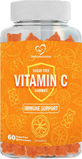 Sugar Free Vitamin C Gummies - 80mg Vitamin C per Gummy Bear - Vegan, Kosher, Halal - Health Canada Licensed - 2 months supply - by immuneamins