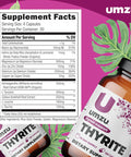 Umzu Thyrite Thyroid Support Supplement Magnesium, Zinc, Copper, Iodine & Selenium Healthy Metabolism, Sustained Energy & Weight Management Thyroid Complex Aid (30 Day Supply 120 Capsules)
