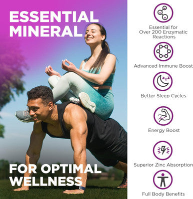 Nutrivein Premium Zinc Picolinate 100Mg - 120 Capsules - Immunity Defense Boosts Immune System & Cellular Regeneration - Maximum Strength Bioavailable Supplement - Essential Elements For Absorption