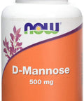 Now Foods D-Mannose Supplement Veg Capsules, 500 mg, 120-Count