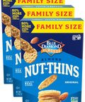 Blue Diamond Almonds NutThins Gluten Cracker Crisps Hint Of Sea Salt Family Size Sea Salt 7.7 oz (Pack of 1)