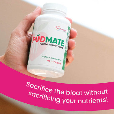 Microbiome Labs FODMATE Digestive Enzymes - Enzymes for Digestion, Occasional Mild Bloating Relief for Adults - Helps Break Down FODMAPs - Complement Low-FODMAP Protocols (120 Ct)