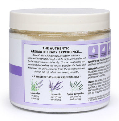 Aura Cacia Aromatherapy Mineral Bath Relaxing Lavender 16 ounce jar Pack of 2