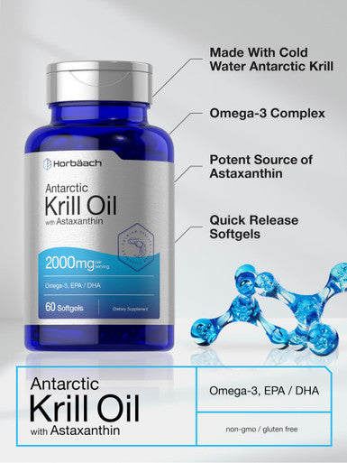 Horbaach Antarctic Krill Oil 60 Softgel 2000Mg