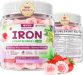 Vegan Iron Supplement Gummies - High Absorption Chelated Bisglycinate Iron With Vitamin C, B-Complex, Folate For Energy, Blood Building Iron Filled Gummies For Adults & Kids - No Aftertaste, 60 Cts