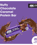 Optimum Nutrition Nutty Chocolate Caramel Crispy Protein Bars No Added Sugars On The Go Pre-Workout And Post-Workout Gym Snack For Men And Women 10 X 70 G