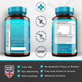 Marine Collagen 1000Mg Enhanced With Hyaluronic Acid 100Mg - 90 Super Strength Capsules - Hydrolysed Collagen Supplements - Vitamin C, Vitamin E, Vitamin B2, Zinc, Copper - Made In The Uk By Nutravita