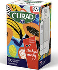 Curad Kendra Dandy Designer Adhesive Fabric Bandages (50 Count Variety Pack) 4 Colorful Patterns 35 count Standard Bandages & 15 count XL Bandages