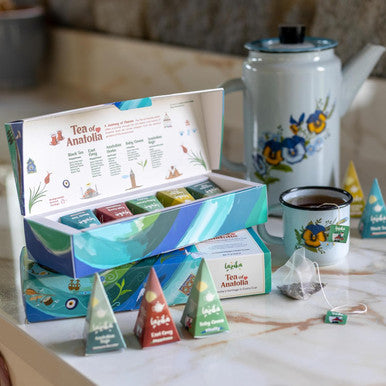 Lazi ka Lazika Tea Variety Pack Black Green and Herbal Tea Assortment Tea Sampler Set Assorted Tea Variety Pack with Pyramid Tea Bags Tea Set 10 Counts