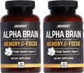 ONNIT Alpha Brain 180ct Premium Nootropic Brain Supplement Focus Concentration Memory Alpha GPC L Theanine Bacopa Monnieri