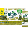Gimme Seaweed Organic Premium Roasted Seaweed Snacks Sea Salt 6 Count Keto Vegan GlutenFree Great Source of Omega3s and Iodine Healthy OnTheGo Snack for Kids and Adults