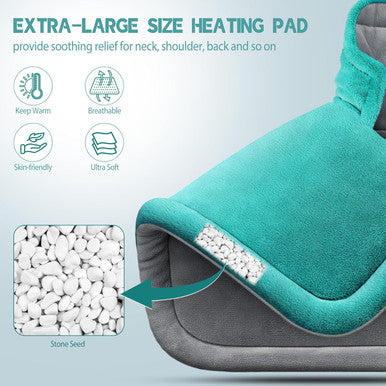 Christmas Gifts Heating Pad For Neck Shoulder And Back Pain Relief, Electric Weighted Heating Pad For Cramps, Leg And Foot, Gifts For Mothers Day, Fathers Day, Birthday, Women, Men, Dad, Mom