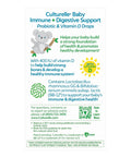 Culturelle Baby Probiotic Drops Vitamin D Immune & Digestive Health Support For Babies Infants & Newborns 0-12 Months 30 Day Supply Gluten Free & Non-Gmo 9Ml